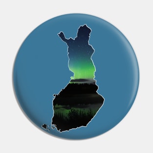 Green map of finland Pin