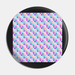 Psychedelic magenta polka dots Pin