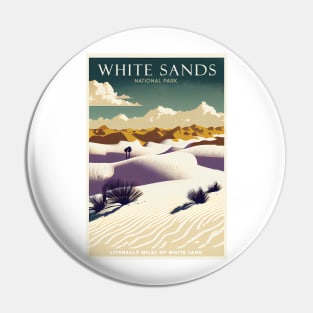 White Sands National Park Travel Poster Pin