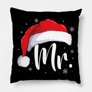 Mr Mrs Claus Christmas Couples Matching His And Her Pajamas Pillow