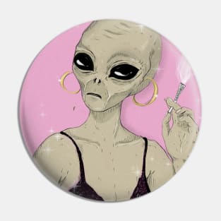 Alien smoking Pin