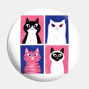 Pop art cats Pin