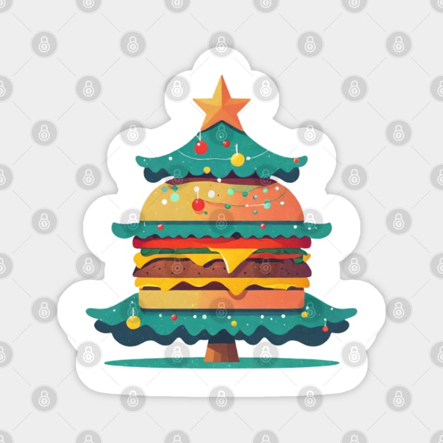 christmas tree burger Magnet by Rashcek