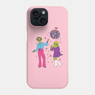 Alien Retro 70s Disco by Courtney Graben Phone Case