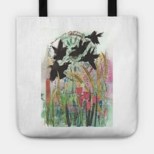 Crows in summer, birds have flown the nest Tote