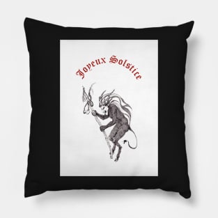 Krampus + "Joyeux Solstice" Pillow