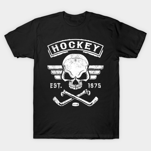 Discover HOCKEY - SKULL AND BONES - Hockey - T-Shirt