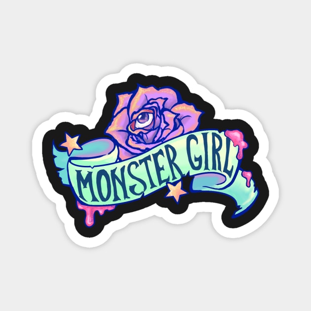 Monster Girl Banner Magnet by KaijuCupcakes