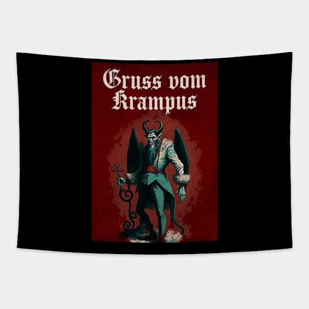 Gruss Vom Krampus Tapestry by n23tees