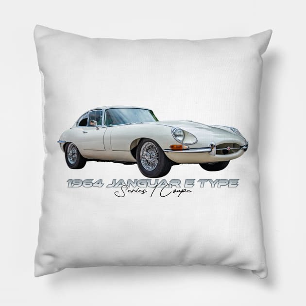 1964 Jaguar E-Type Series 1 Coupe Pillow by Gestalt Imagery