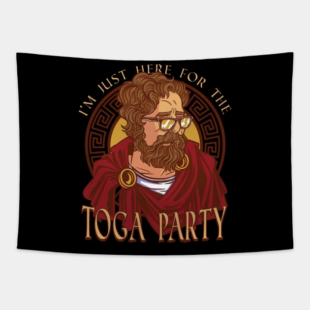 Funny Toga Party Roman Empire Lover Tapestry by Emmi Fox Designs