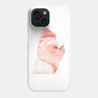 Watercolor Major Mitchell's cockatoo portrait painting Phone Case