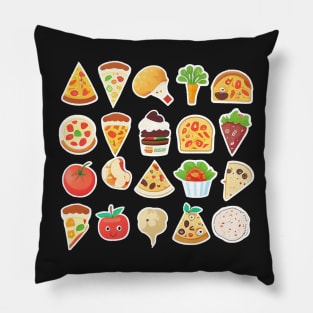 #7 Cute happy food sticker pack Pillow