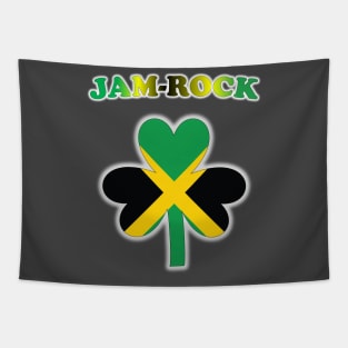 Jamrock - Cool Jamaican Shamrock Tapestry