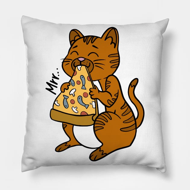 Pizza addicted Pillow by SYLPAT