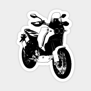 Ducati DesertX Bike Black and White Magnet