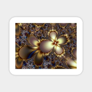 Metal flower fractal Magnet