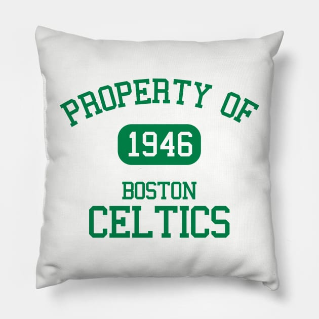 Property of Boston Celtics Pillow by Funnyteesforme