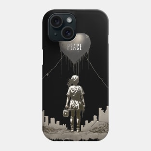 Peace: Stop The War in the Middle East on a Dark Background Phone Case