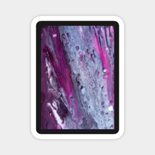 Pink geode acrylic painting pour - Abstract Magnet