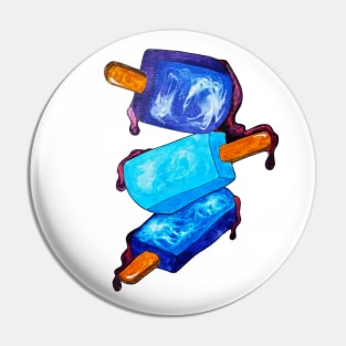 Blue Popsicles Pin