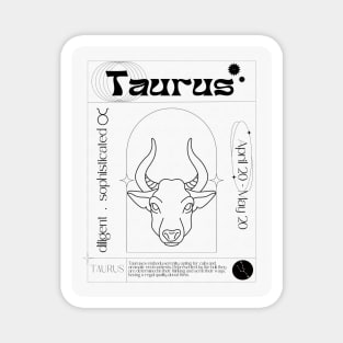 Taurus Zodiac Sign Personality Card Magnet