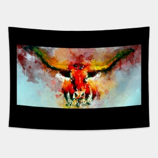 Watercolor Longhorn Tapestry