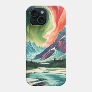 Canada Aurora Borealis Vintage Poster Tourism Art Phone Case