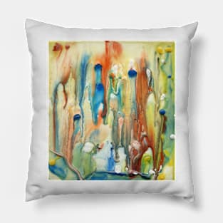 Encaustic Painting 10 Pillow