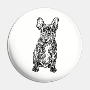 French Bulldog - ink drawing Pin