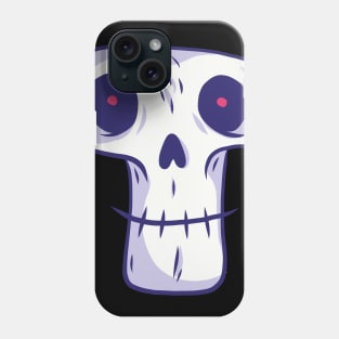 misshapen skull with red eyes Phone Case