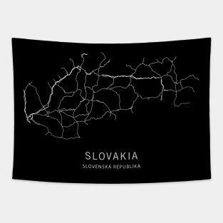 Slovakia Road Map Tapestry