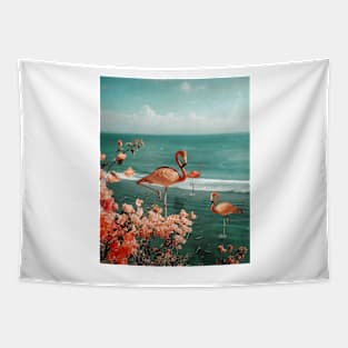 Flamingo Beach Tapestry