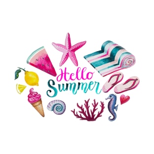 Hello Summer Art T-Shirt