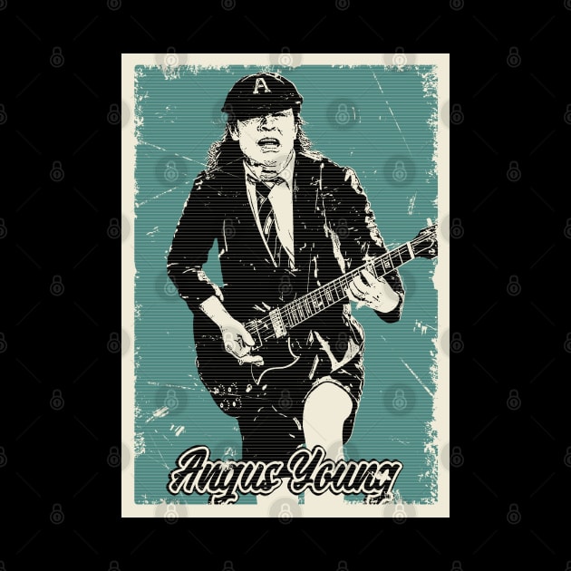 Vintage Angus Young by Pinjem Seratus