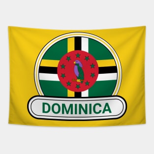 Dominica Country Badge - Dominica Flag Tapestry