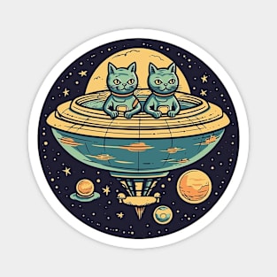 Aliens Cats are coming Magnet