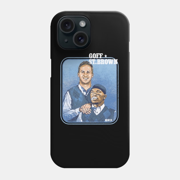 Jared Goff & Amon-Ra St. Brown Detroit Step Brothers Phone Case by ClarityMacaws