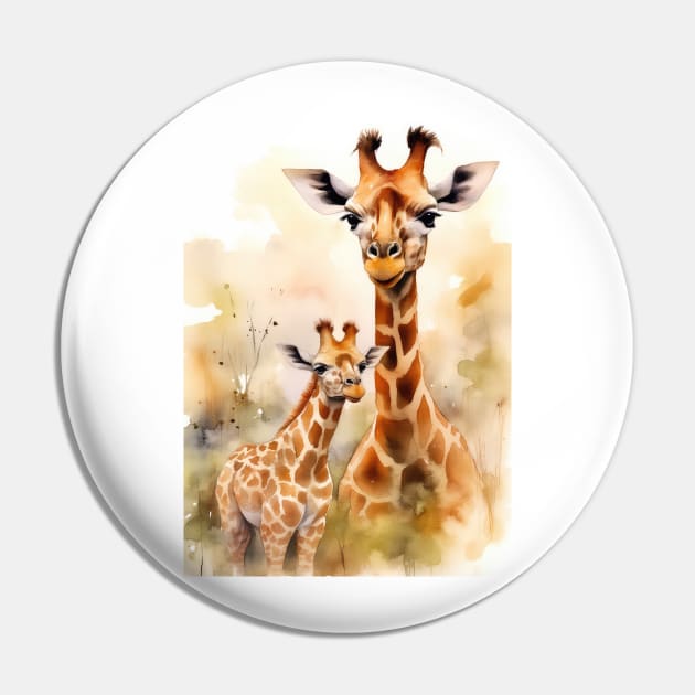 Baby giraffe with mom Pin by RosaliArt