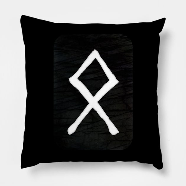 Othila | Elder Futhark Runes Pillow by wildtribe