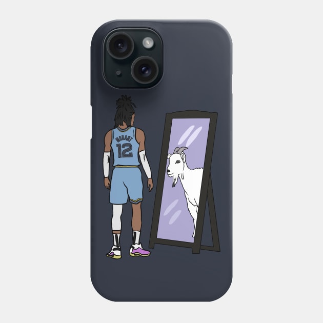 Ja Morant Mirror GOAT Phone Case by rattraptees