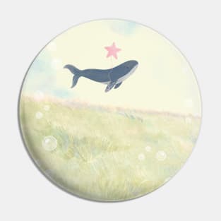 Whale in the field Pin