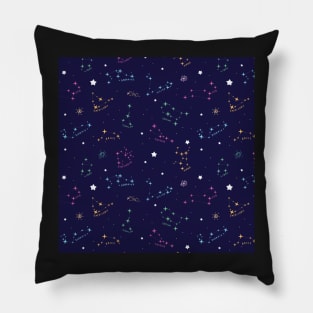 Zodiac Signs Pattern Constellation Pillow