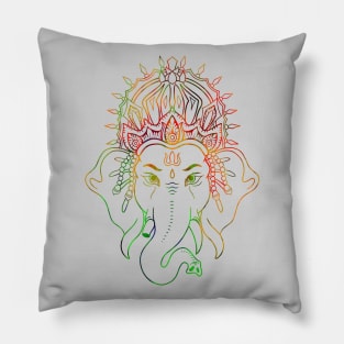 Ganesha Drawing Color Pillow