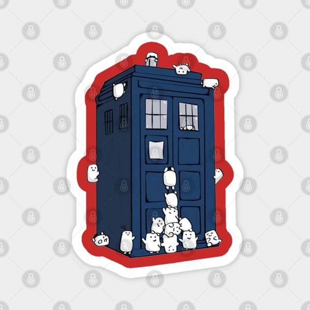 The Adipose Have the Phone Box Magnet by Jamesdesign
