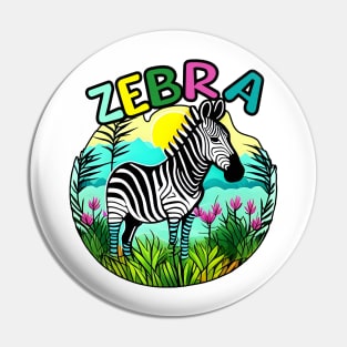 Animal Alphabet - Z for Zebra Pin