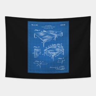 Table Tennis Patent - Tennis Art - Blueprint Tapestry