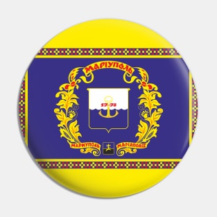 Flag of Mariupol Ukraine Pin