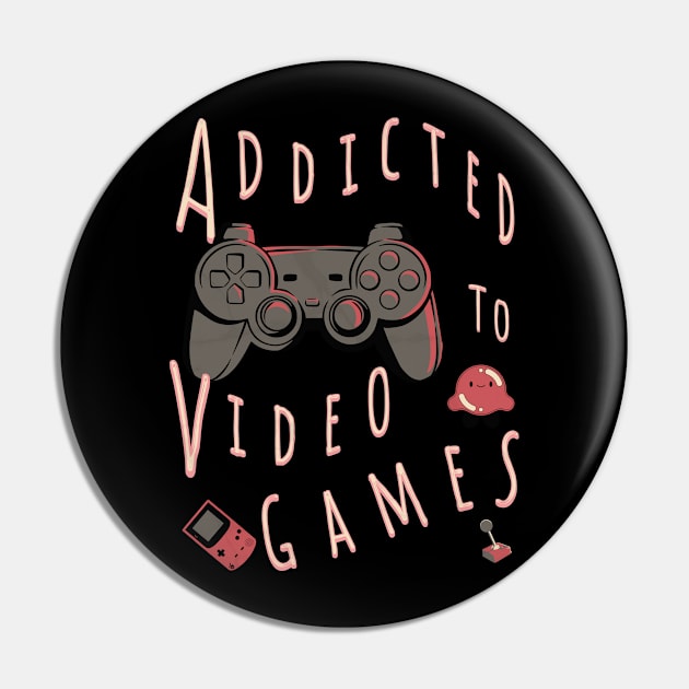 Nostalgic Retro Arcade Gamer Joystick Retro Gamer Old School Arcade Video Games 80s 90s Classic Vintage T-Shirt Pin by InktuitionCo