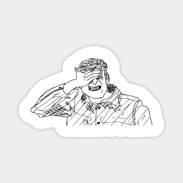 james acaster - facepalm Magnet by underscoree